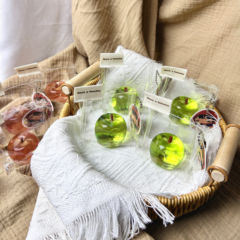Transparent Green Apple Taba Squishy Toys