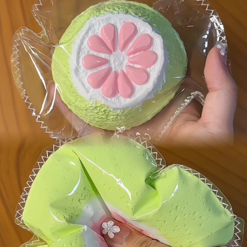 Kawaii Fruit Slice Squishy Toy Stress Relief Fun ASMR Squeeze