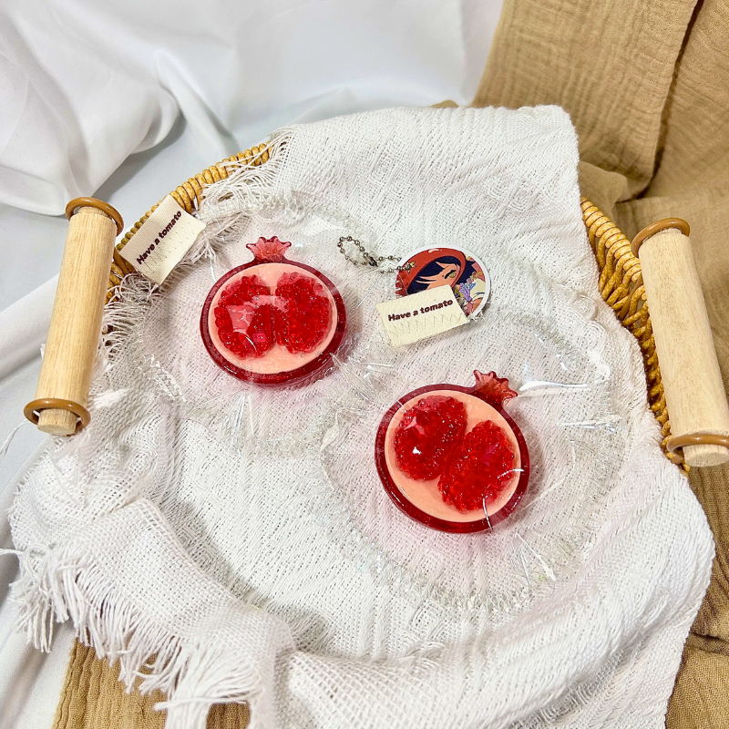 Transparent Pomegranate Squeeze Taba Squishy Toys
