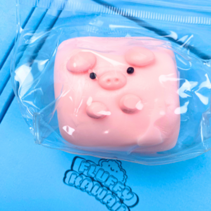 Pink Bun Pig Taba Squishy Toys