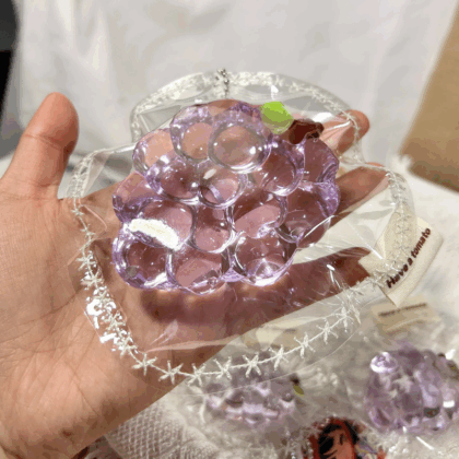 Transparent Purple Grape Taba Squishy Toys