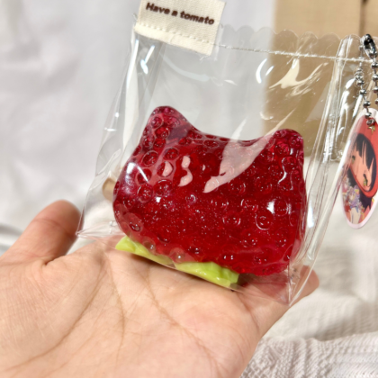 Transparent Cat Head Strawberry Taba Squishy Toys