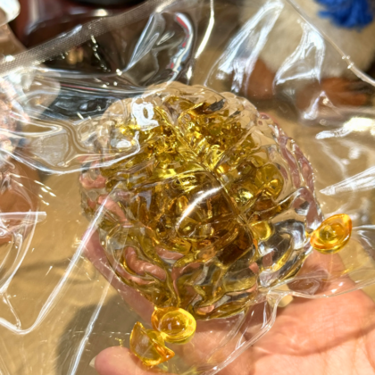 Rich In Brain Golden Taba Squishy Toys